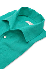 Camicia Collo Capri Tinta Unita Verde Acqua