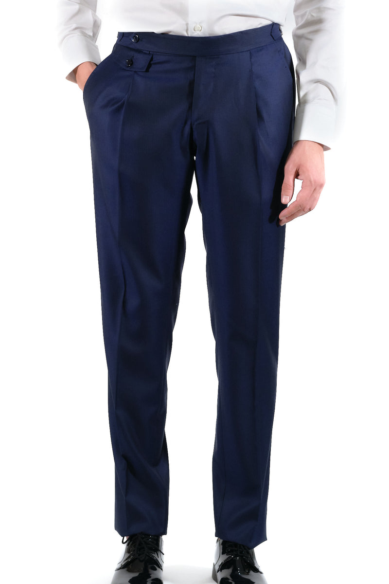 Three-button blue Suit - Italian Cotton - Handmade in Italy