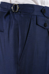 Three-button blue Suit - Italian Cotton - Handmade in Italy