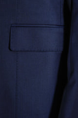 Three-button blue Suit - Italian Cotton - Handmade in Italy