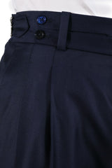 Midnight blue two-button suit. - Italian Cotton - Handmade in Italy