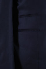 Midnight blue two-button suit. - Italian Cotton - Handmade in Italy