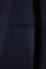 Midnight blue two-button suit. - Italian Cotton - Handmade in Italy