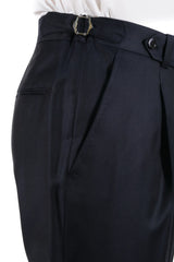 Black Two Button Suit - Italian Cotton - Handmade in Italy