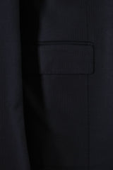 Black Two Button Suit - Italian Cotton - Handmade in Italy