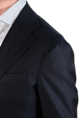 Black Two Button Suit - Italian Cotton - Handmade in Italy