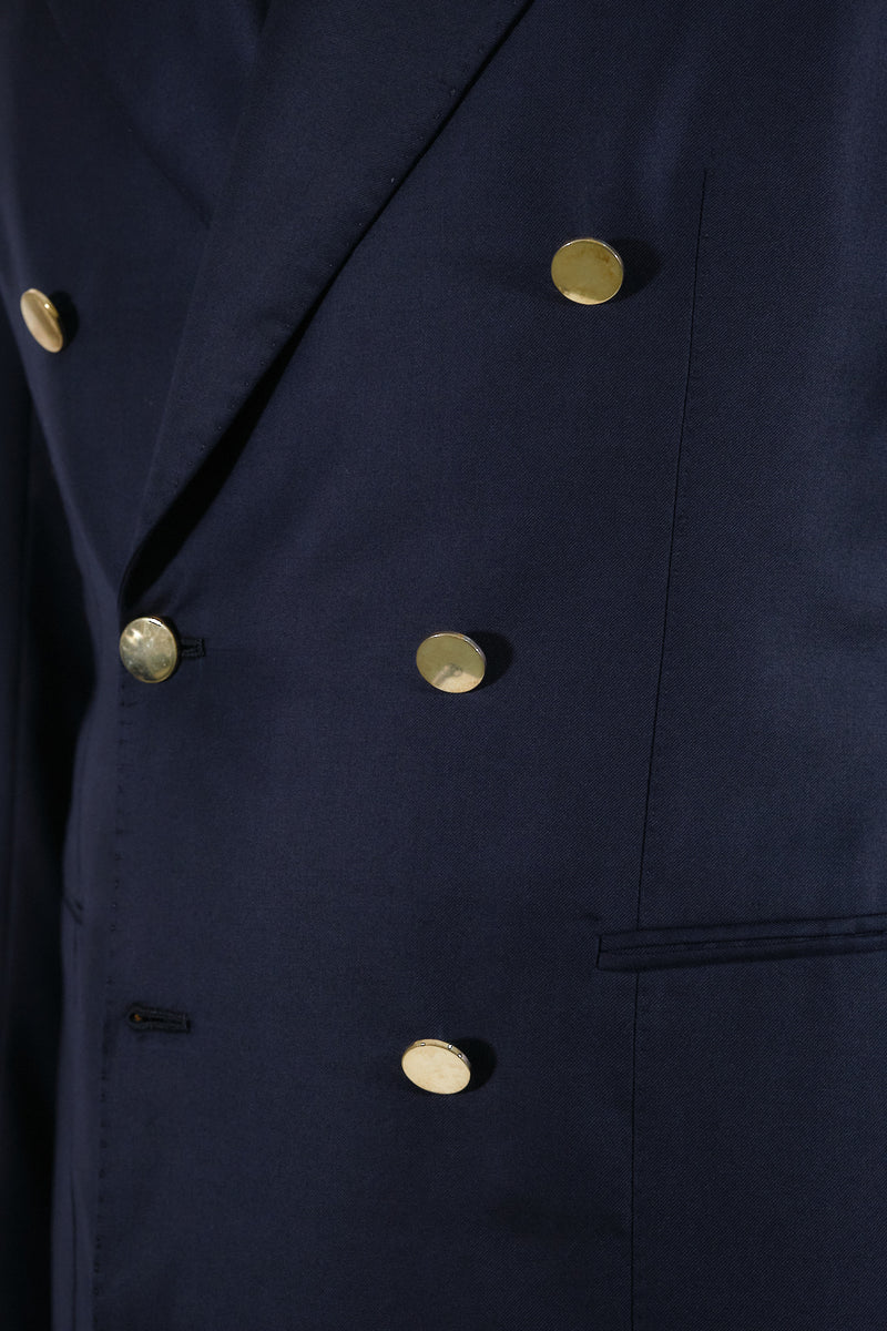 Tailored Double Breasted Lined Suit - Italian Cotton - Handmade in Italy