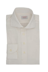 White Cotton Silk Polo Shirt Handmade