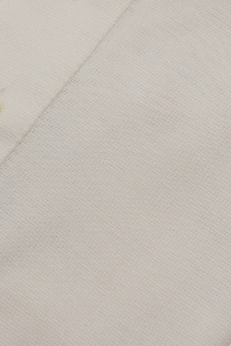 White Cotton Silk Polo Shirt Handmade