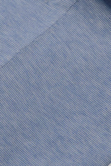 Polo Camicia Seta Cotone Azzurra Fatta A Mano