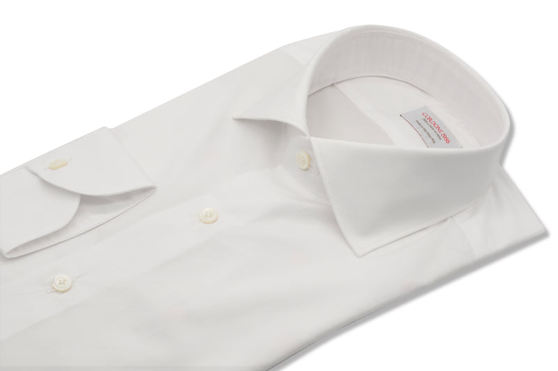 White Stretch Pop Shirt Ready - Italian Cotton - Handmade in Italy- VIP