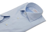 Azure Light Twill Shirt Ready - Italian Cotton - Handmade in Italy B2B IT