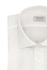 White Stretch Pop Shirt- Italian Cotton - Handmade in Italy