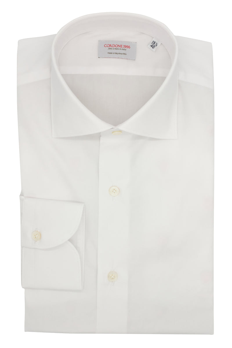 White Stretch Pop Shirt Ready - Italian Cotton - Handmade in Italy- VIP