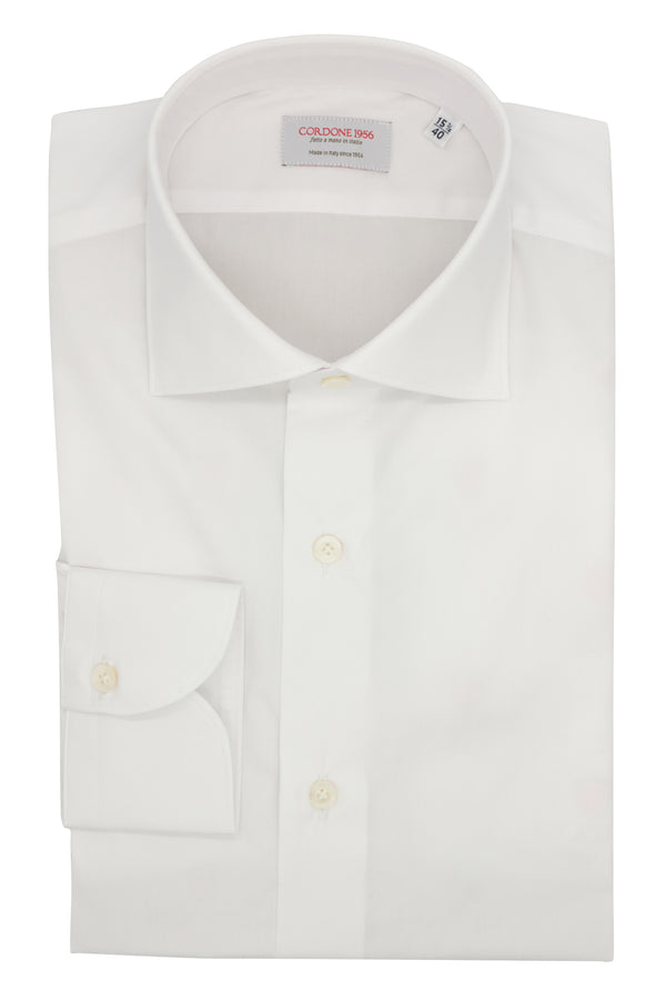 White Popeline Shirt- Italian Cotton - Handmade in Italy - B2B