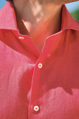 Coral Linen Shirt