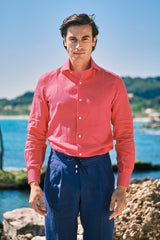 Coral Linen Shirt