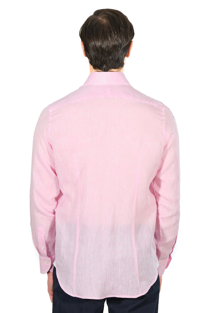 Rose Linen Shirt - Italian Linen - Handmade in Italy