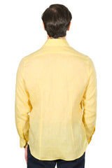 Yellow Linen Shirt - Italian Linen - Handmade in Italy