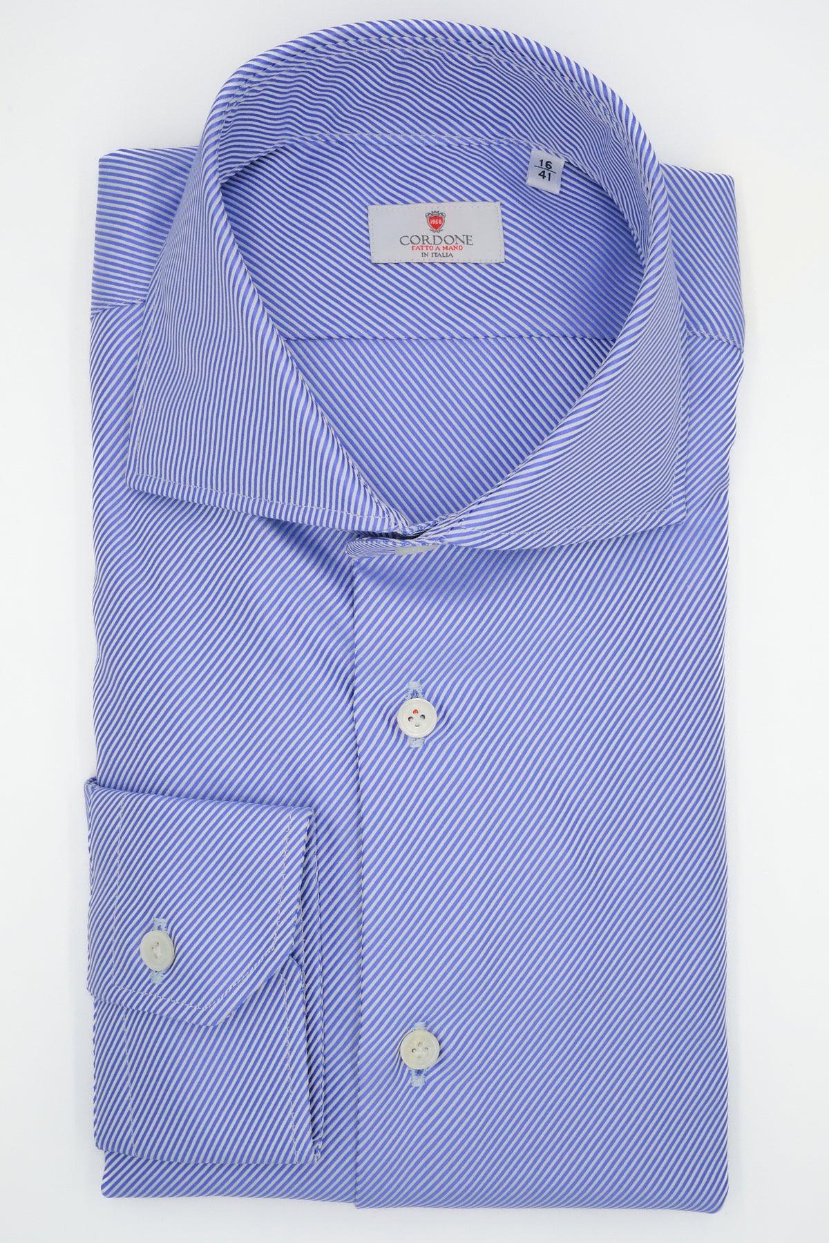 Camicia a righe viola e bianche – CORDONE1956