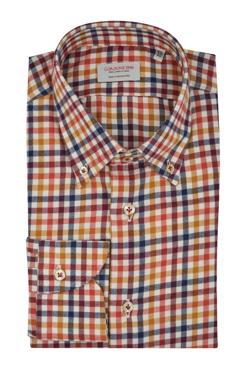 Monte Cervino Shirt - Italian Cotton Flannel  - Handmade in Italy