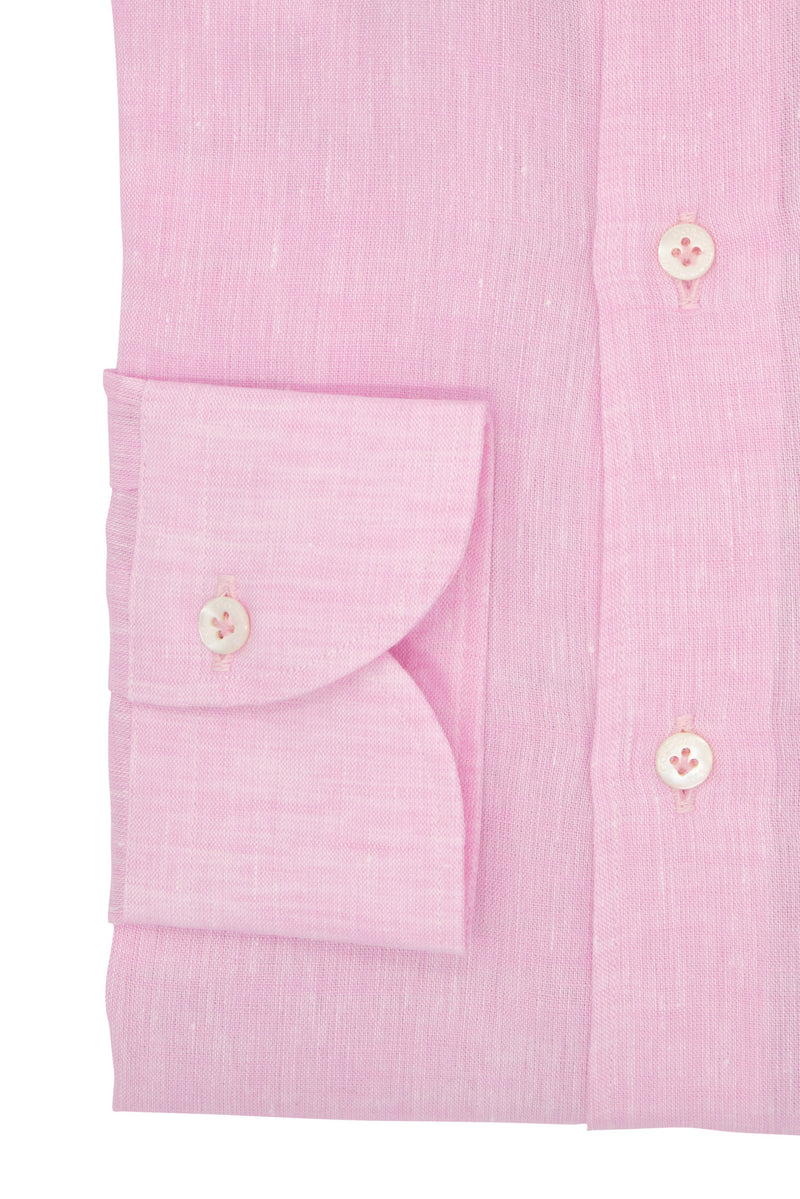 Rose Linen Shirt - Italian Linen - Handmade in Italy