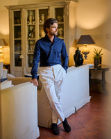 Navy Long Sleeve Interlock Polo