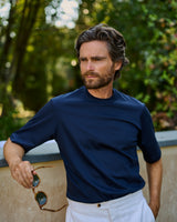 Navy Short Sleeve Interlock T-Shirt