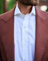 White Panama Solid Shirt Handmade