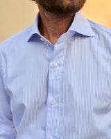Two-Tone Blue Microstripe Shirt