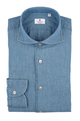 Light Blue Linen Blend Denim shirt