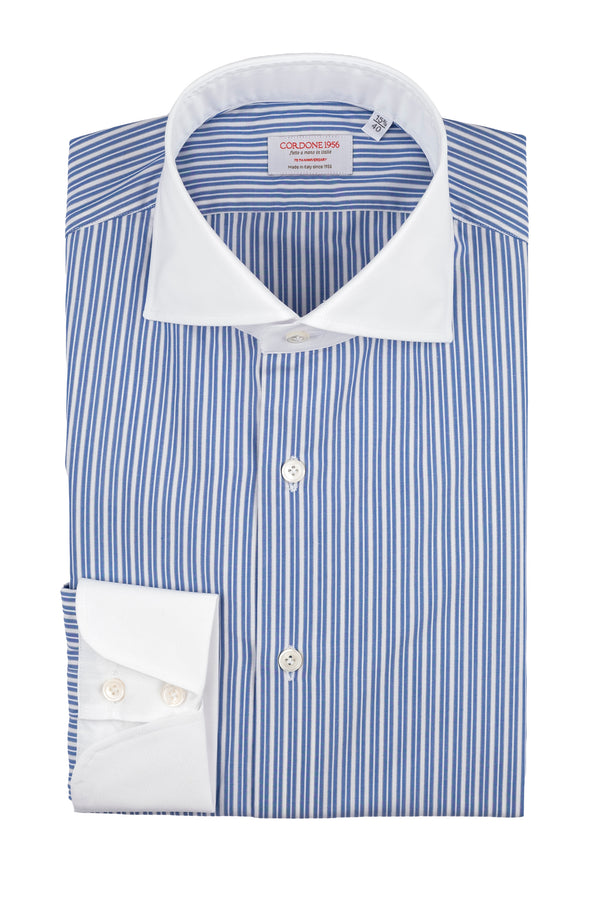 White Collar Shirts | Contrast Collar & Cuff - Cordone 1956 CORDONE1956 White Collar Shirts | Contrast Collar & Cuff - Cordone 1956 CORDONE1956