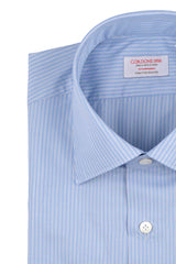 Striped Popeline Shirt Azure