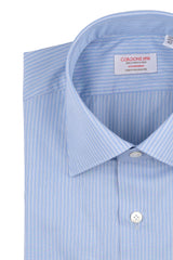 Striped Popeline Shirt Azure