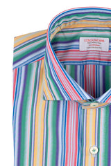 Bold Multi Striped Poplin Shirt Handmade