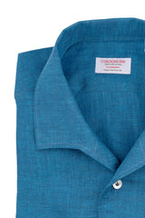 Green Water Linen Capri  Shirt
