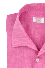 Pink Linen Capri  Shirt