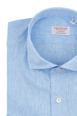 Azure Linen Blend Shirt