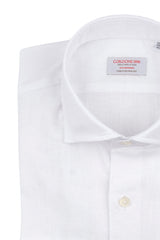 White Linen Blend Shirt