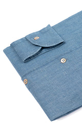 Light Blue Linen Blend Denim shirt