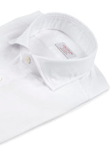White Linen Blend Shirt
