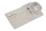 Striped Cotton Linen Shirt Green