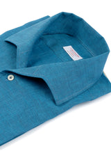 Green Water Linen Capri  Shirt