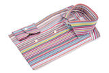 Bold Multi Striped  Multi Color Poplin Shirt Handmade