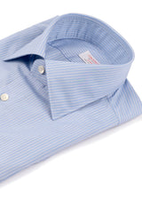 Striped Popeline Shirt Azure