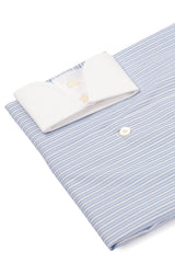 White Collar Striped Popline Shirt
