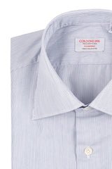 Camicia Righe Fine Popeline Blue