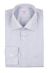 Camicia Righe Fine Popeline Blue