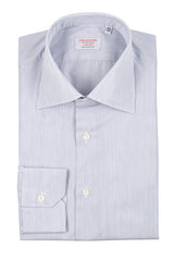 Striped Shirt In Fine Blue Poplin