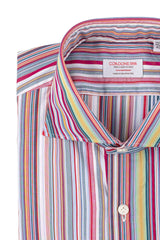 Bold Multi Striped  Multi Color Poplin Shirt Handmade